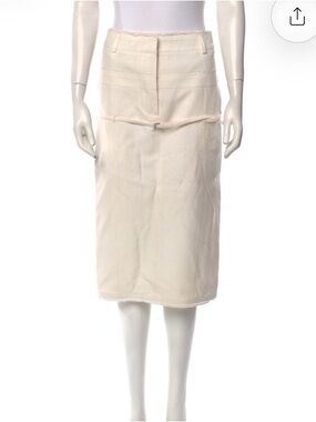Jacquemus knee length Cream Pencil Skirt